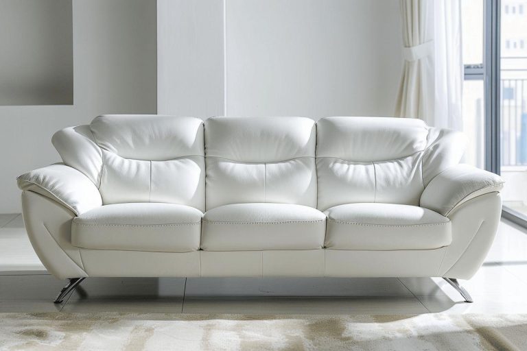 Comment puis-je nettoyer et entretenir un canapé en cuir blanc ?